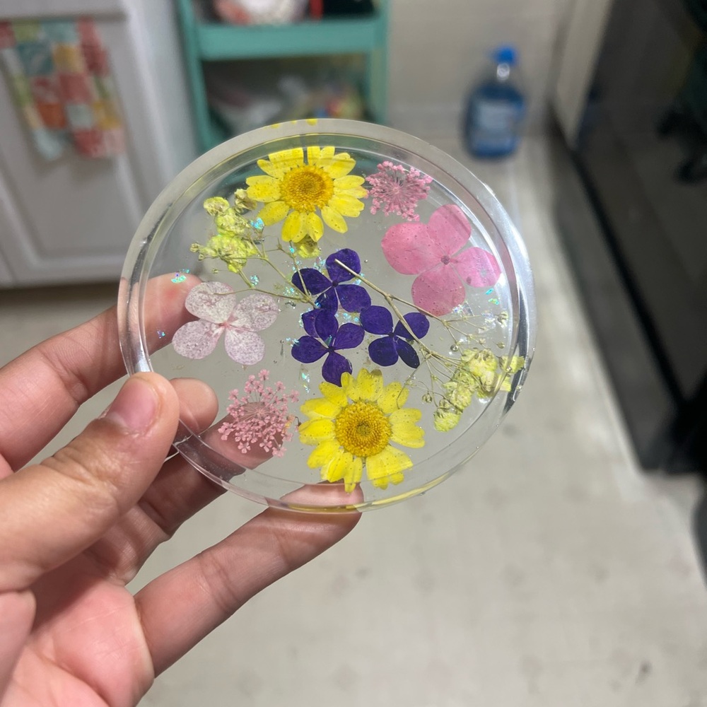 Floral Resin Coaster